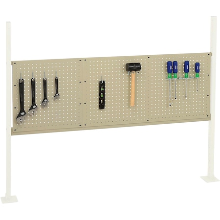 Global Industrial 18in & 36in Pegboard Panel Kit, 60inW, Tan 318864TN